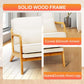 Beige Upholstered Contemporary Modern Accent Chair