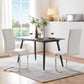 Set Of 2 High Back Faux Leather Dining Chairs White