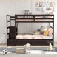 Espresso Solid wood Twin Bunk Bed With Trundle Storage