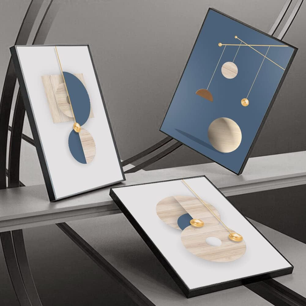 Geometric Multicolor Wall Art Canvas Three Piece 16x24