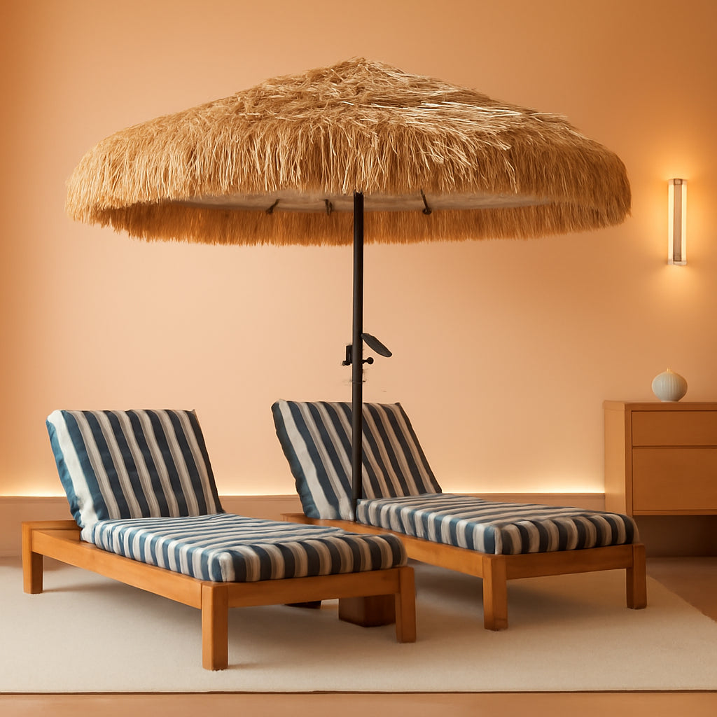 EightFoot Tiki Outdoor Umbrella With Tilt For Patio