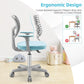Ergonomic Kids Desk Chair With Lumbar Support Blue
