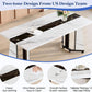 Dining Table Set For Six Seventy One Inch White Marble Top Leather Chairs