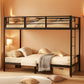 Black Twin Over Twin Reinforced Steel Frame Bunk Bed