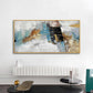 Framed Abstract Oil Painting 60x30 Inch Textured Blue