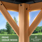 10x12 Weatherproof Natural Gazebo With Galvanized Roof