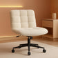 Swivel Faux Fur Armless Desk Chair With Wheels Height Adjustable