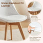 Mid Century Modern White Upholstered Dining Chairs