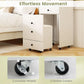 Small White Vanity Desk Illuminated Mirror Storage