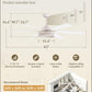 65 Inch White Caged Ceiling Fan With Remote