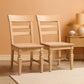 Two Java Dining Chairs Unfinished Parawood 225 Lb Capacity