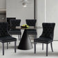Black Velvet Dining Chairs Set Of 4 With Nailhead Trim