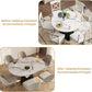 Extendable Dining Table 43 To 59 White Faux Marble Oval