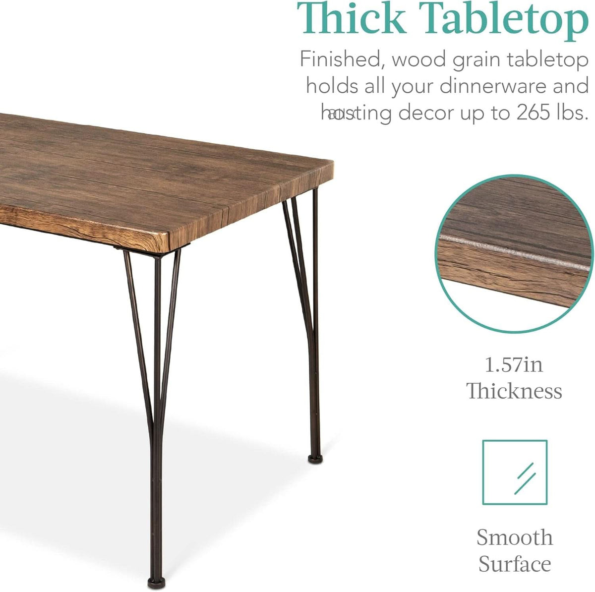 Drift Brown Contemporary Rectangular Dining Table Set