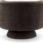 360 Degree Swivel Chair Espresso Velvet Upholstery