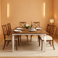 Dining Table Seventy Nine Inch White Brown Farmhouse