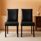 Black Upholstered Armless Dining Chairs With Timber