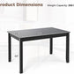 Black Rectangular Dining Table Heavy Duty Apartment