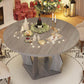 Contemporary Farmhouse Round Dining Table 47 Inches