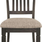 Upholstered Dining Chair 20 Inch Antique Black Set Of 2