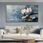 Elegant Floral Lotus Canvas Wall Art 40x20 Framed Canvas