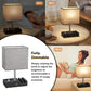 Grey Dimmable Nightstand Lamp Illuminating Ambient Lighting