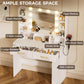 White Vanity Dressing Table With Illuminated Mirror