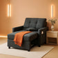 Dark Gray Sleeper Chair Bed Three In One Convertible Modern Linen Fabric Sofa