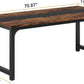 Tribesigns Brown Industrial Dining Table Metal Legs
