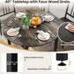 Forty Inch Round Dining Table With Storage Shelf Gray