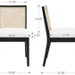 Black Rattan Dining Chairs Four Pack Sherpa Upholstered