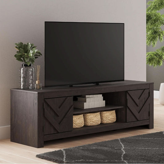 Cayboni Contem porary SeventyOneInch TV Stand Ebony