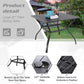 5 Piece Metal Patio Dining Set 37 In Table And 4 Chairs