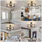 Black Four Light Farmhouse Ceiling Light Luminaire