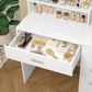 Makeup Vanity Desk With Illuminated Mirror Storage