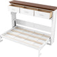 Horizontal Murphy Bed With Drawers White Walnut Top
