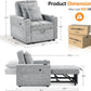 Convertible Sleeper Chair Bed With Linen Upholstery