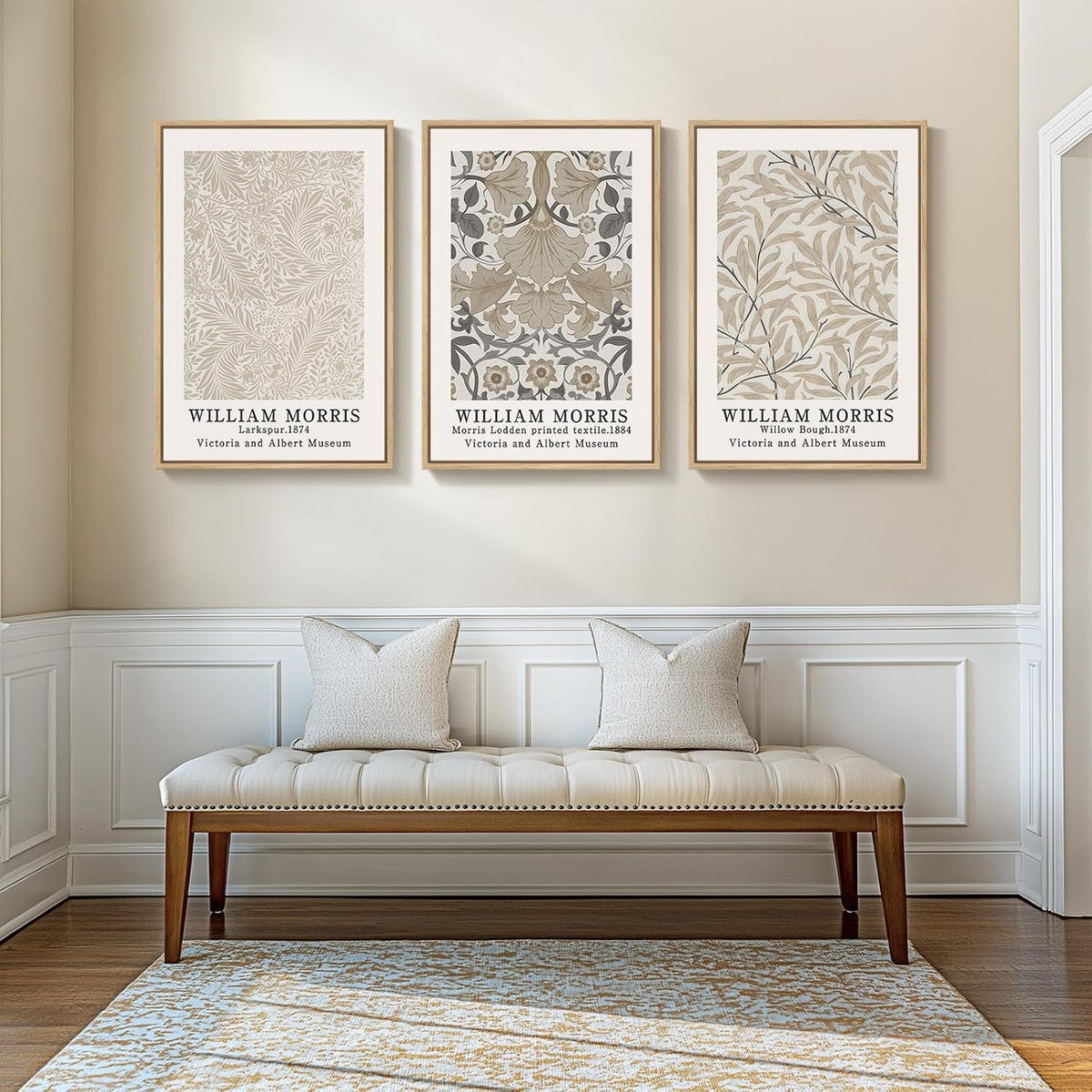 Framed William Morris Botanical Wall Art 24x36Inches