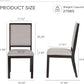 Espresso Upholstered Solid Wood Dining Chairs 19Inch
