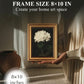 Gilded Gold Framed Vintage Wall Art Hydrangea Canvas