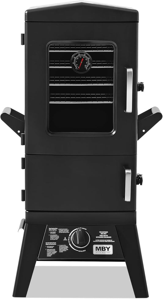 Large Propane Smoker Grill Four Rack WeatherResistant