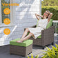 10 Piece Outdoor Patio Furniture Set with Fire Pit