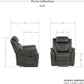 3 Piece Recliner Living Room Set In Brownish Gray Microfiber