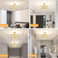 Crystal Ceiling Light 12Inch Gold Chandelier Fixture