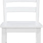White Farmhouse Dining Chairs Set of 2 With Footrest