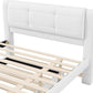 Beige Full Size Upholstered Platform Bed With Trundle