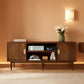 Walnut 47 Inch TV Stand Featur ingInte grated Storage