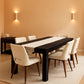 Black Farmhouse Rectangular Dining Table Seating Six-0