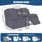 Dark Gray Loveseat Recliner Slipcover With Console