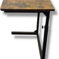 Height-Adjustable C-Shaped Sofa Table Walnut Brown